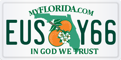 FL license plate EUSY66