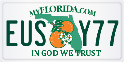 FL license plate EUSY77