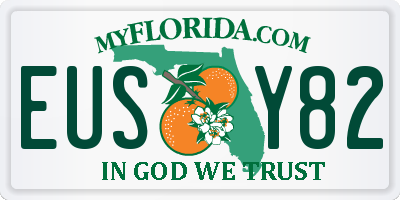 FL license plate EUSY82