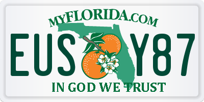 FL license plate EUSY87