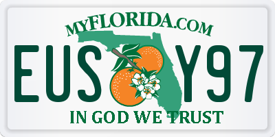 FL license plate EUSY97