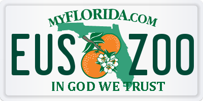 FL license plate EUSZ00
