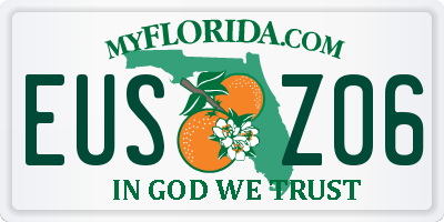 FL license plate EUSZ06