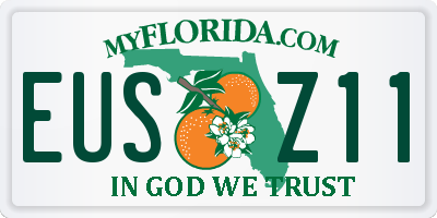 FL license plate EUSZ11