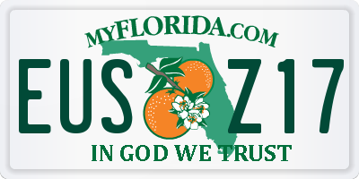 FL license plate EUSZ17