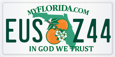 FL license plate EUSZ44