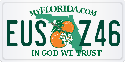 FL license plate EUSZ46