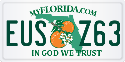 FL license plate EUSZ63