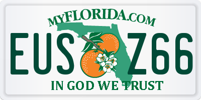 FL license plate EUSZ66