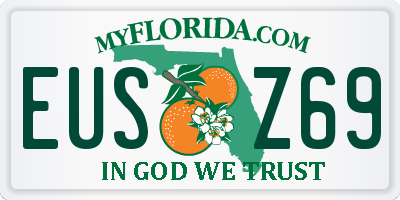 FL license plate EUSZ69