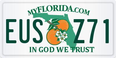 FL license plate EUSZ71