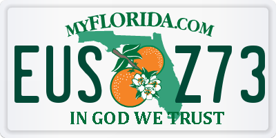 FL license plate EUSZ73