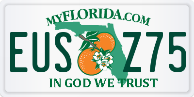 FL license plate EUSZ75