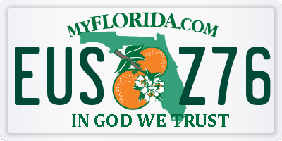 FL license plate EUSZ76