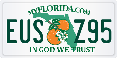 FL license plate EUSZ95