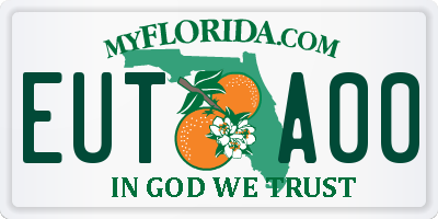 FL license plate EUTA00