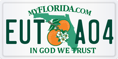 FL license plate EUTA04