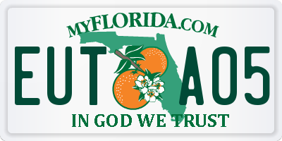 FL license plate EUTA05