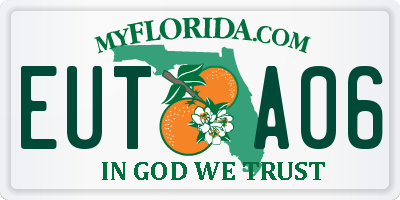 FL license plate EUTA06