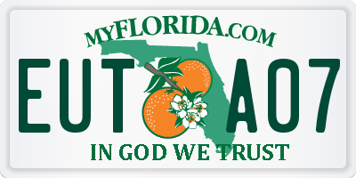 FL license plate EUTA07