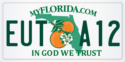 FL license plate EUTA12