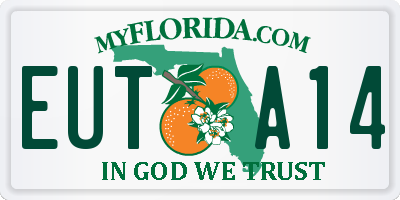 FL license plate EUTA14