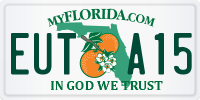 FL license plate EUTA15