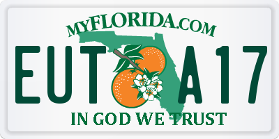 FL license plate EUTA17