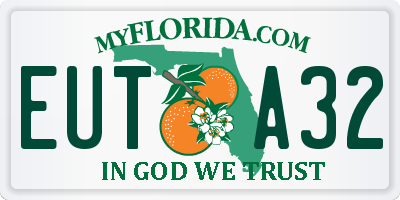 FL license plate EUTA32
