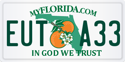 FL license plate EUTA33