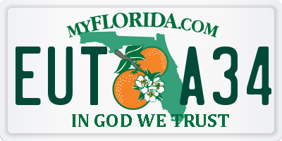 FL license plate EUTA34