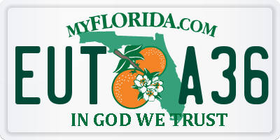 FL license plate EUTA36