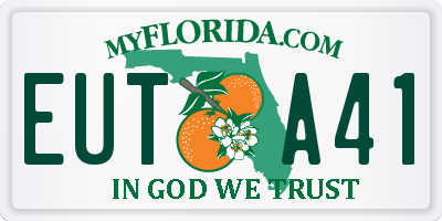 FL license plate EUTA41