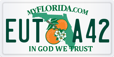 FL license plate EUTA42