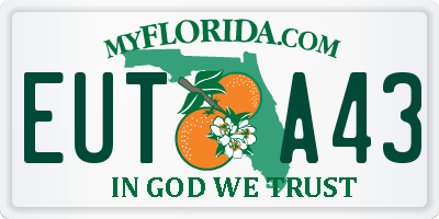 FL license plate EUTA43