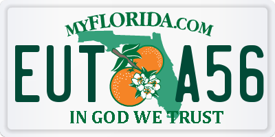 FL license plate EUTA56