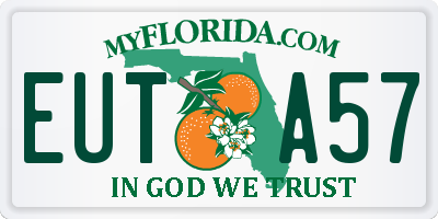 FL license plate EUTA57