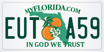 FL license plate EUTA59