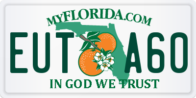FL license plate EUTA60