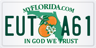 FL license plate EUTA61