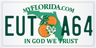 FL license plate EUTA64