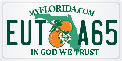 FL license plate EUTA65