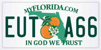 FL license plate EUTA66