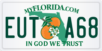 FL license plate EUTA68