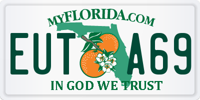 FL license plate EUTA69
