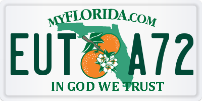 FL license plate EUTA72