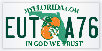 FL license plate EUTA76