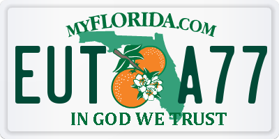 FL license plate EUTA77