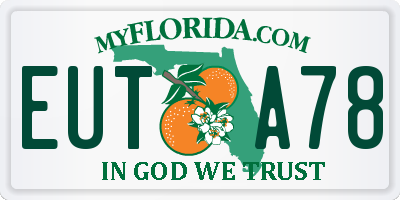 FL license plate EUTA78