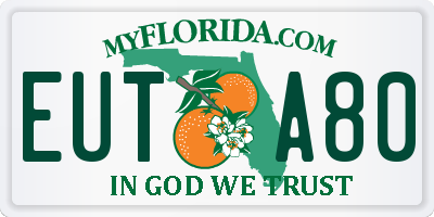 FL license plate EUTA80